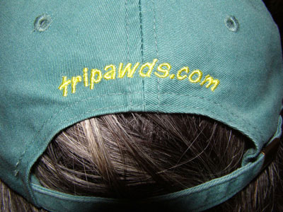After market embroidery on tripawd hat